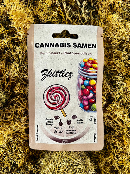 Zkittlez Cannabis Samen - Genetik: Grape Ape x Grape Fruit x Secret Strain