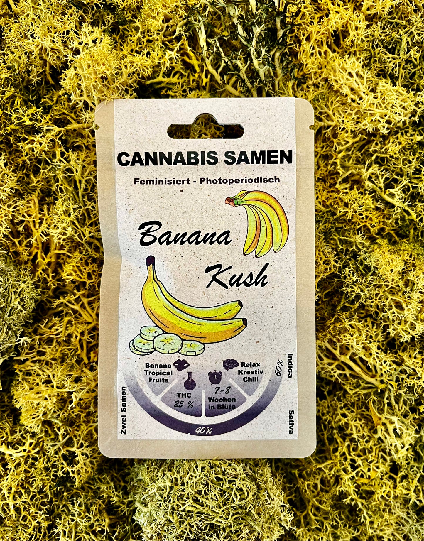 Banana Kush Cannabis Samen - Genetik: Ghost OG x Skunk Haze