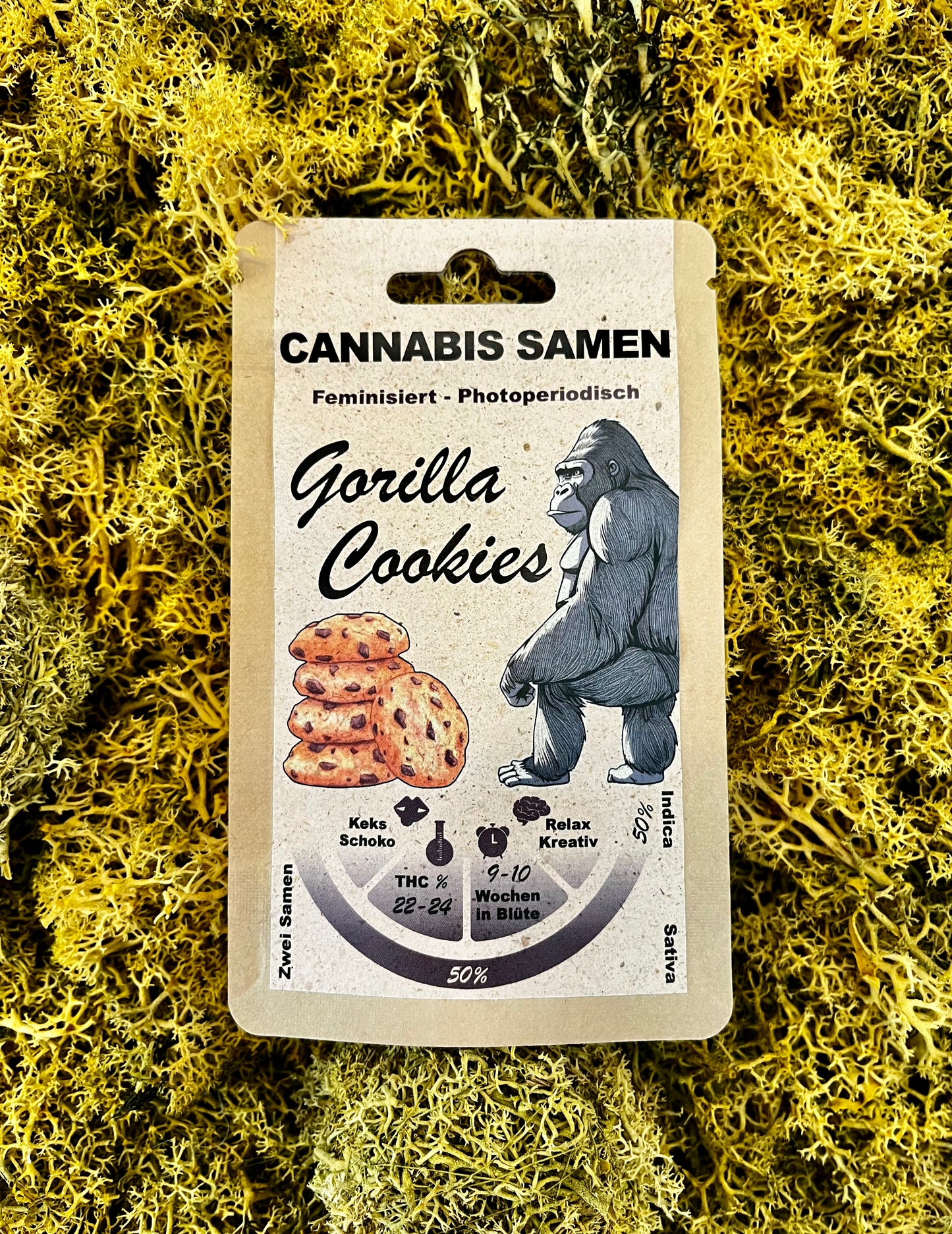 Gorilla Cookies Cannabis Samen - Genetik: Gorilla Glue x Girl Scout Cookies x Gorilla Glue
