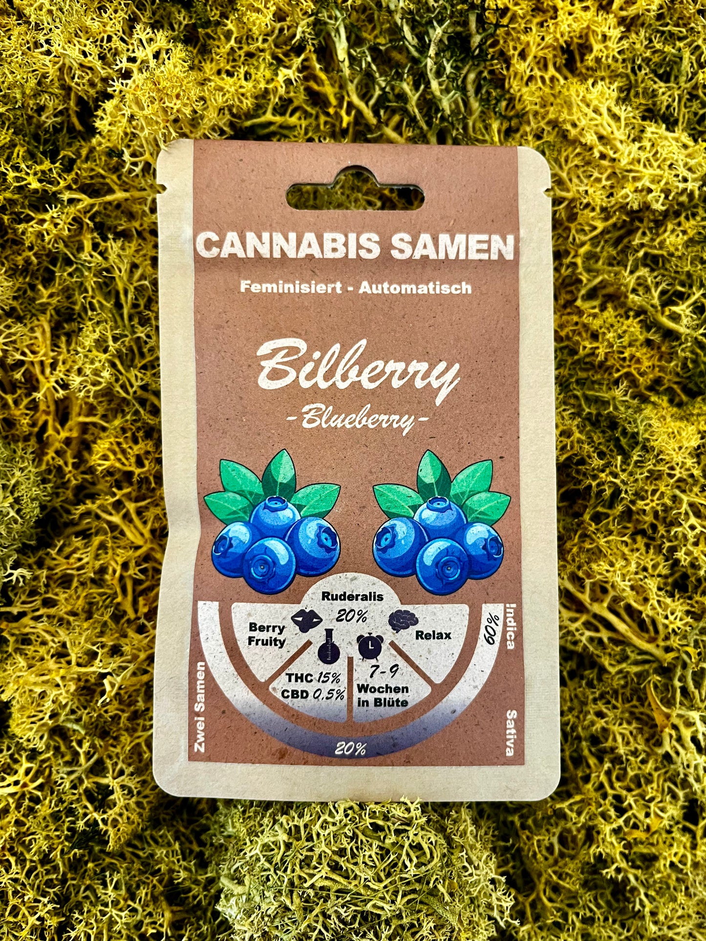 Bilberry (Blueberry) Cannabis Samen Automatic - Genetik: Bilberry x Ruderalis x Auto Bilberry